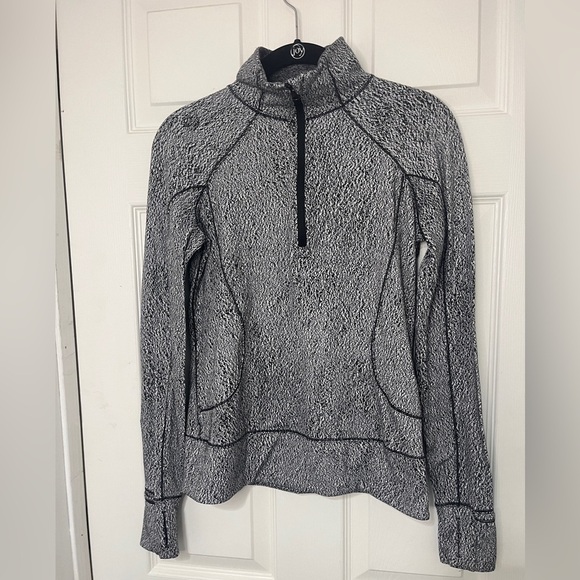 Lululemon Rush Hour Half Zip Spray Jacquard Sz 6 Running Workout Exercise - Picture 10 of 16